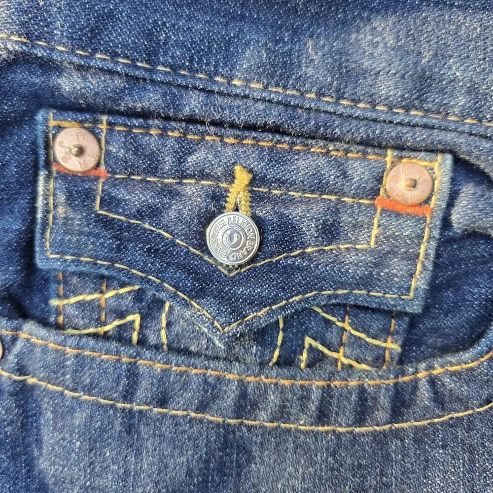 Vintage Y2K True Religion Billy Super T Men's Flare Bootcut Jeans Size 42X34